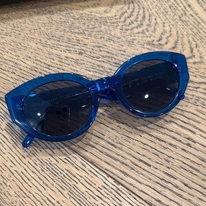 Blue Cat-Eye Sunglasses
